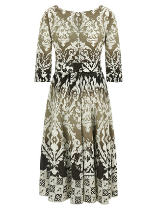 Multicolor Cotton Midi Dress