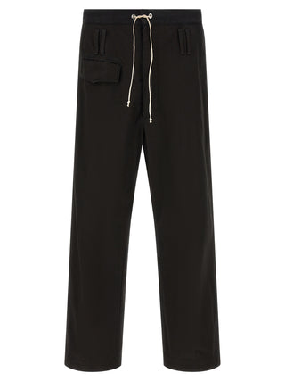 Black Cotton Casual Pants