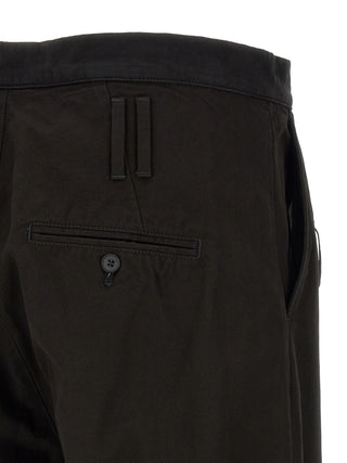 Black Cotton Casual Pants