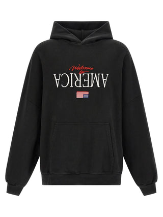 Sudadera de algodón negro