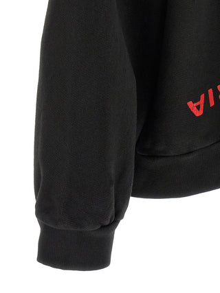 Black Cotton Sweatshirt