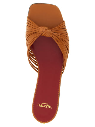 Brown Goatskin Slides