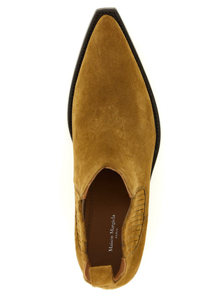 Brown Bovine Leather Ankle Boots