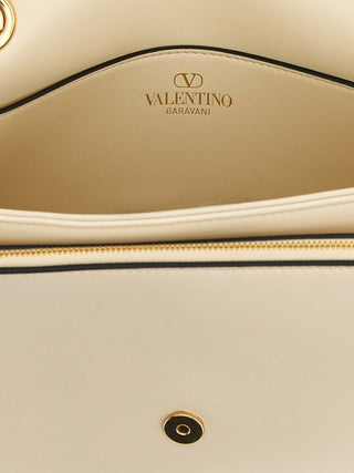White Lamb Leather Shoulder Bag