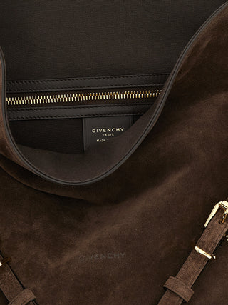 Bolso de hombro marrón de becerro