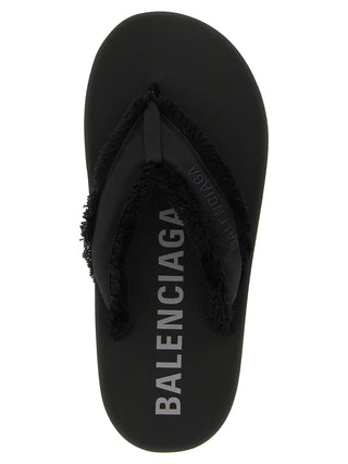 Black Viscose Slides