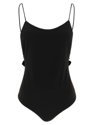 Traje de baño de una pieza de poliamida negro