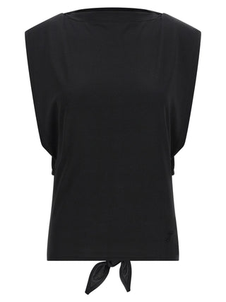 Camiseta sin mangas de papel negra