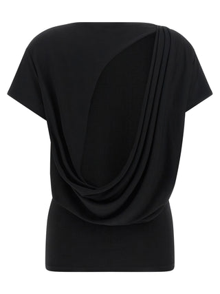 Black Viscose T-Shirt
