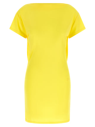 Vestido corto bicolor de viscosa