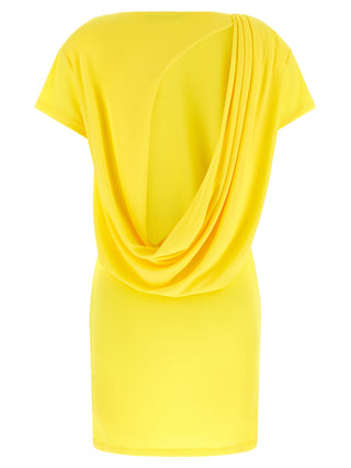 Vestido corto bicolor de viscosa