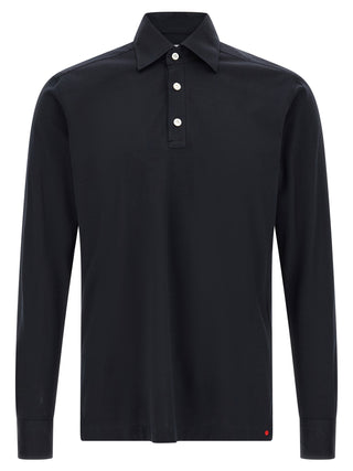 Polo de algodón azul