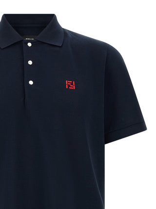 Blue Cotton Polo Shirt