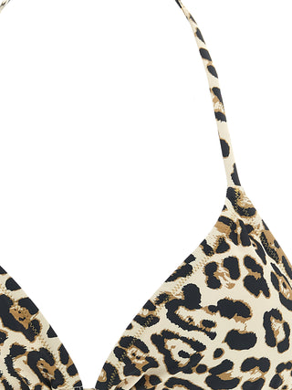 Beige Polyester Bikini