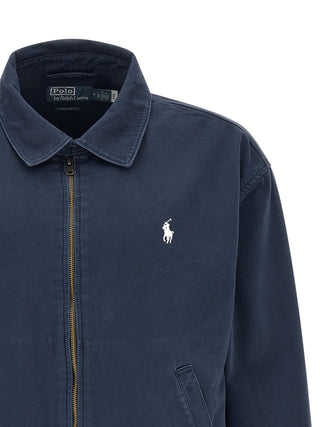 Chaqueta larga de algodón azul