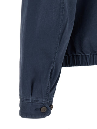 Chaqueta larga de algodón azul