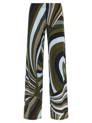 Multicolor Viscose Flared Pants