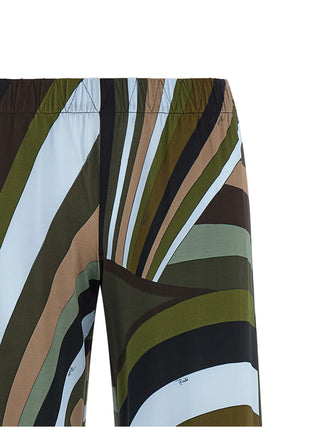 Multicolor Viscose Flared Pants