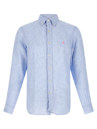 Blusa de lino azul