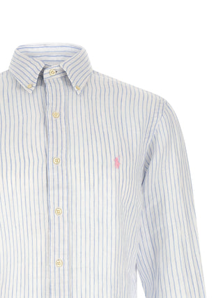 Blue Linen Blouse