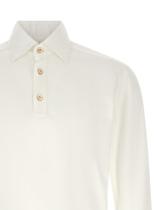 White Cotton Polo Shirt