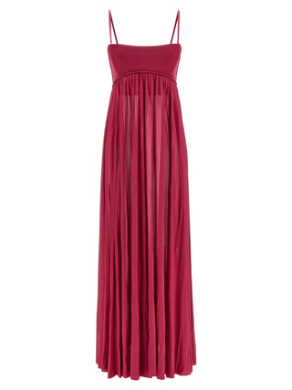 Fuchsia Viscose Long Dress