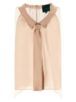 Blusa de seda multicolor