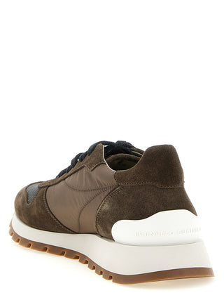 Bicolor Calfskin Athletic Sneakers