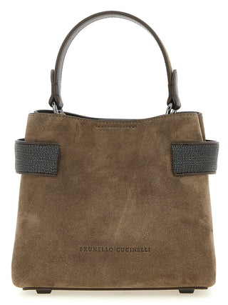 Bolso de mano marrón de becerro