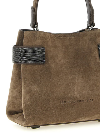 Bolso de mano marrón de becerro