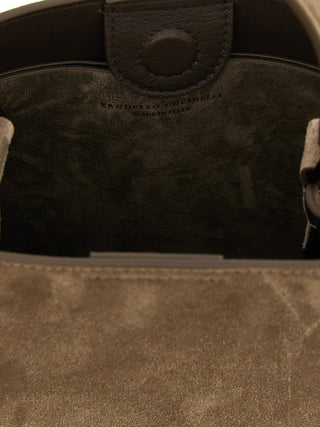 Bolso de mano marrón de becerro