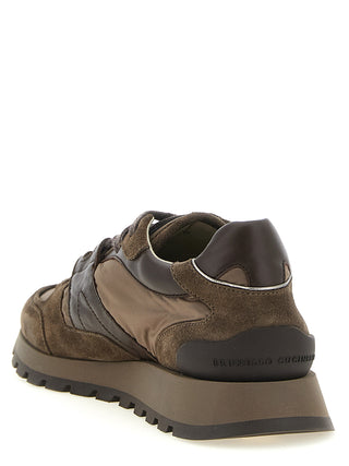 Bicolor Calfskin Athletic Sneakers