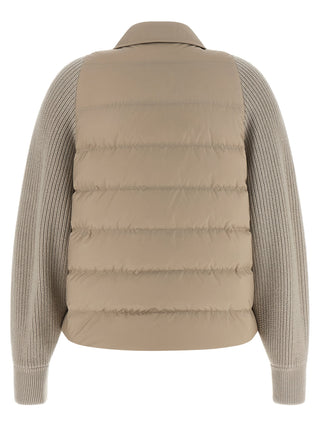 Beige Polyester Shell Jacket