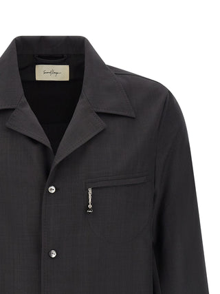 Gray Polyester Blouse