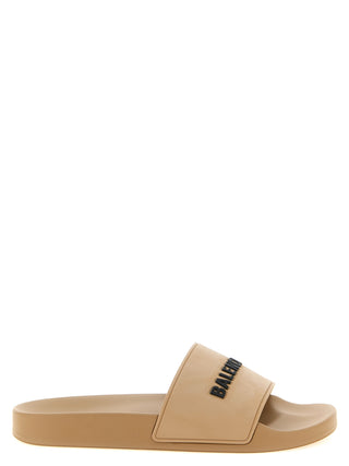 Beige Plastic Slides