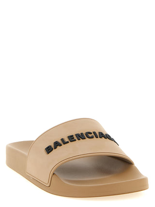 Beige Plastic Slides