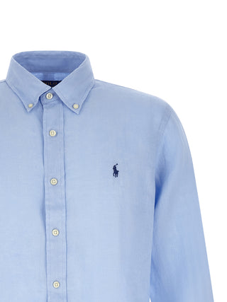Blue Linen Blouse