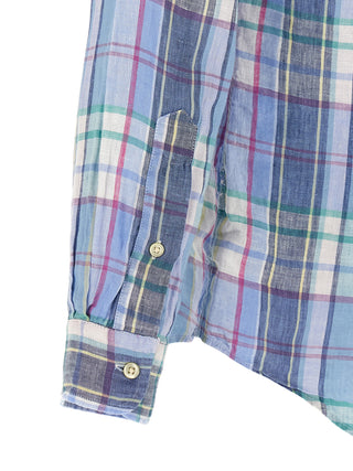 Blue Linen Blouse
