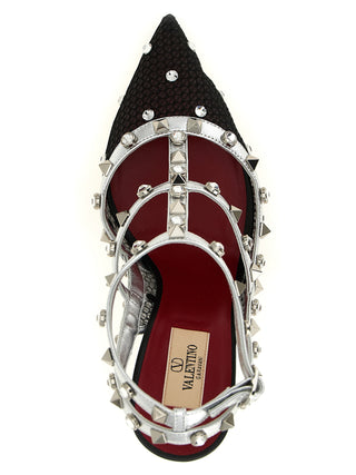 Zapatos de tacón alto multicolor de poliéster
