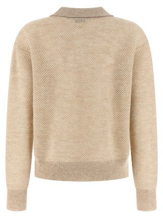 Gold Wool Polo Shirt
