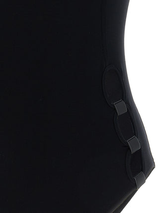 Black Polyamide One-Piece Swimsuit