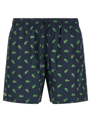 Blue Polyester Swim Shorts