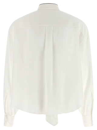 Blusa blanca de seda