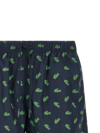Blue Polyester Swim Shorts