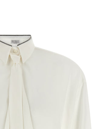 Blusa blanca de seda
