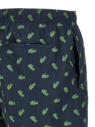 Blue Polyester Swim Shorts
