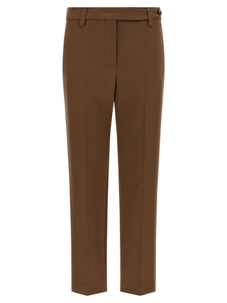 Pantalones cortos marrones de algodón