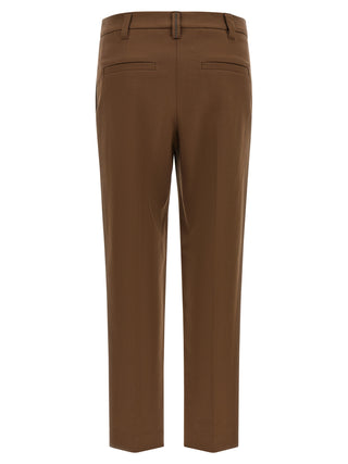 Pantalones cortos marrones de algodón