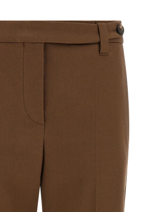 Pantalones cortos marrones de algodón