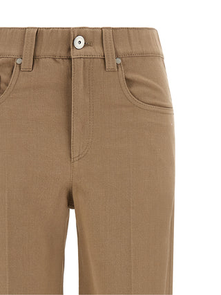 Vaqueros de algodón beige
